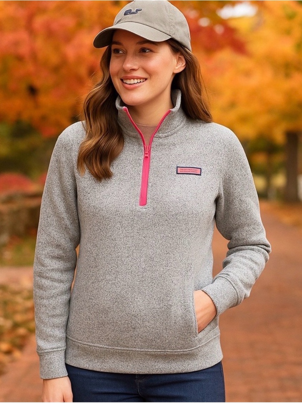 Vineyard Vines marled gray Shep Shirt, Women’s XXS
